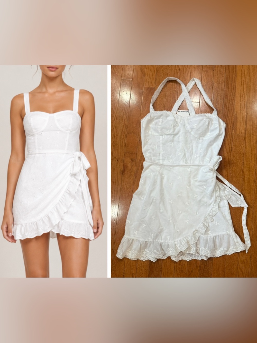 Reformation Ives White Inlet Short Dress 10
